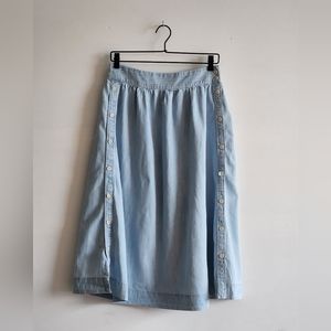 Madewell Jean Button Down Midi Skirt
